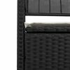 vidaXL Garden Storage Bench Black PE rattan, powder-coated steel, plywood