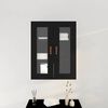 vidaXL Wall Cabinet Black Oak 27.36 x 13.39 x 35.43 in Engineered Wood