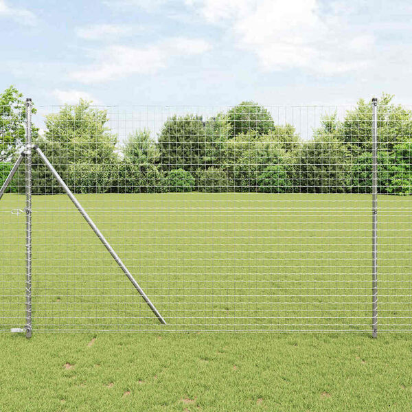 vidaXL Fence Post Other 26 pcs Grey 1.26 x 1.26 x 82.68 in Steel