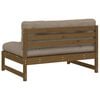 vidaXL Middle Sofa Honey brown Solid pine wood Medium Modular