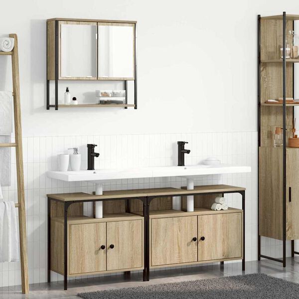 vidaXL Bathroom Furniture Set 3 pcs Brown 31.5" x 11.8" x 23.6