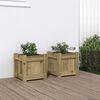 vidaXL Garden Planter Set of 2 Natural wood Vacuum-pressure treated pine