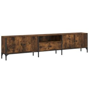 vidaXL TV Cabinet Smoked Oak Engineered Wood 78.7 in long