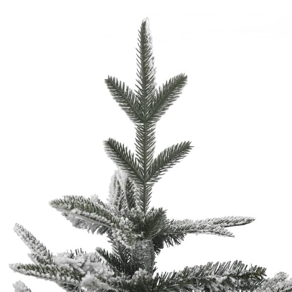 vidaXL Artificial Christmas Tree Green with White Snow Flock