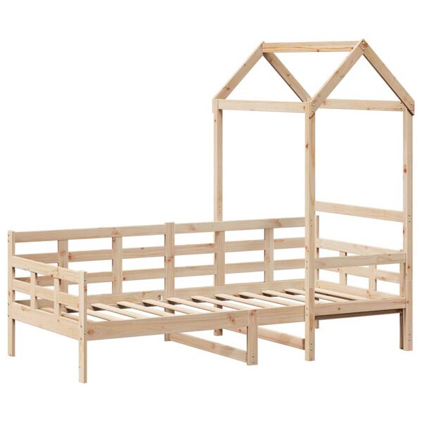 vidaXL Day Bed Natural wood Solid pine wood 80 x 79 in Day Bed
