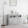 vidaXL Sideboard Concrete grey 116 x 30 x 75 cm Engineered wood