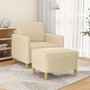 vidaXL Sofa Chair With Footstool Cream