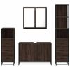 vidaXL Bathroom Furniture Set Brown oak Engineered wood, Metal Standard
