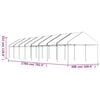 vidaXL Gazebo With Roof White Polyethylene, Galvanized Steel Large