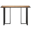 vidaXL Dining Table Rough Mango Wood Natural Finish Solid Mango Wood