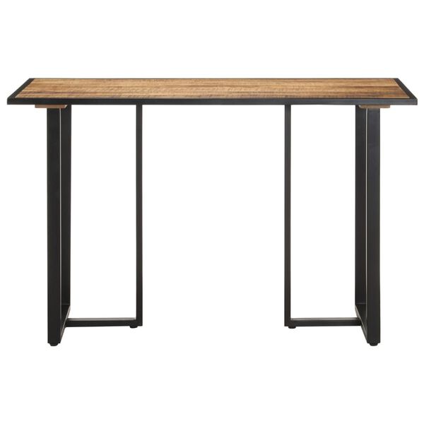vidaXL Dining Table Rough Mango Wood Natural Finish Solid Mango Wood