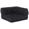 vidaXL Pouffe Anthracite 100% Cotton Medium Modular Pouffe Square