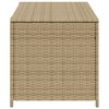 vidaXL Garden Storage Box Mix Beige PE Rattan Medium Cushion Storage Box