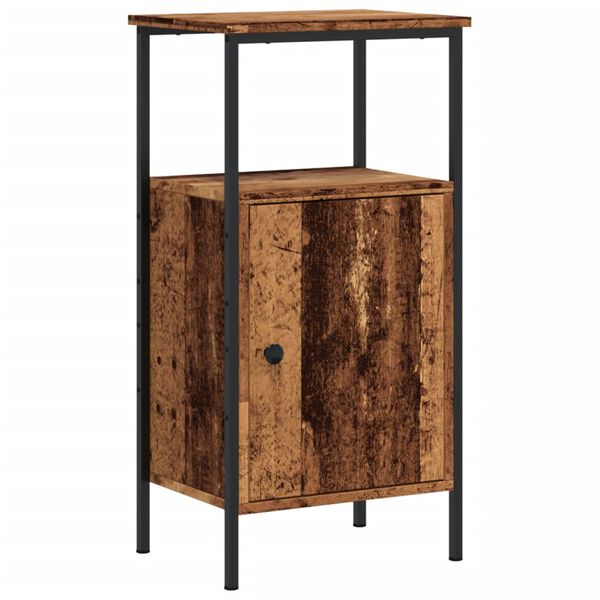 vidaXL Bedside Cabinet Old wood Engineered wood, metal 16.1x12.2x31.5 in