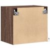 vidaXL Wall-mounted Bedside Cabinet Brown Oak Engineered wood