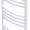 vidaXL Bathroom Radiator Central Heating Towel Rail Curve 19.69 x 45.67" Side & Middle Connector