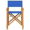 vidaXL Director's Chair Set of 2 Blue, Teak Teak wood, Polyester