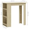 vidaXL Bar Table Sonoma Oak Engineered Wood High Bar Table Rectangular