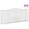 vidaXL Gabion Basket Set of 25 Silver Galvanized iron Extra Large