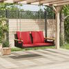 vidaXL Patio Swing Bench Brown, Red