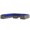 vidaXL Garden Lounge Set Grey, Dark blue