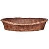 vidaXL Dog Basket Natural Willow Medium Lightweight Dog Basket Oval