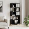 vidaXL Bookcase Black Engineered wood, powder-coated steel
