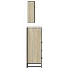 vidaXL Bathroom Furniture Set Sonoma oak Engineered wood, metal, glass