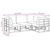 vidaXL Garden Sofa Set with Cushion 4 pcs Black Aluminium