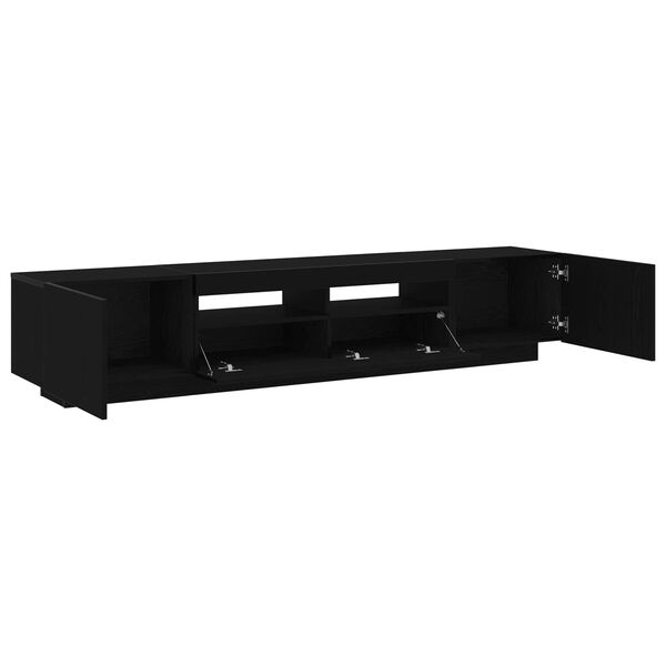 vidaXL TV Cabinet Set 2 pcs Black 78.74 x 13.78 x 15.75 in