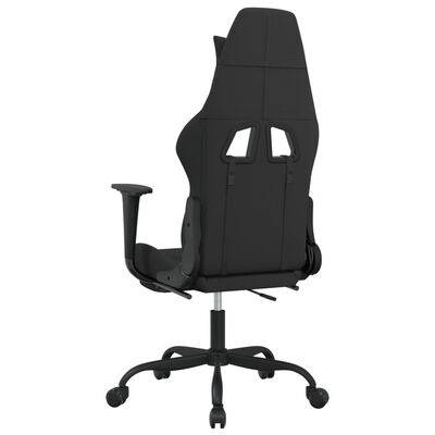 vidaXL Massage Gaming Chair with Footrest Black and Camouflage Fabric