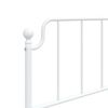 vidaXL Bed Frame White Steel Single Classic/Traditional Style Durable