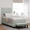 vidaXL Box Spring Bed with Mattress Light gray 31.5" x 78.7" Velvet