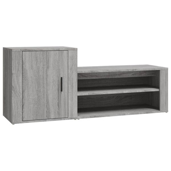 vidaXL Shoe Cabinet Grey Sonoma Engineered wood Medium Shoe Cabinet