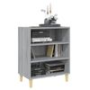 vidaXL Sideboard Grey Sonoma Engineered wood, Solid Eucalyptus wood