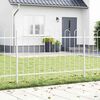 vidaXL Garden Fence White 11.9 x 0.8 m Powder-coated steel
