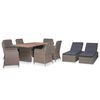 vidaXL Outdoor Dining Set Brown and Grey