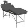 vidaXL Massage Table with 4 Zones Aluminum Frame Anthracite 73.2"x26.8"