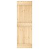 vidaXL Sliding Door with Hardware Set 27.6x82.7" Solid Wood Pine