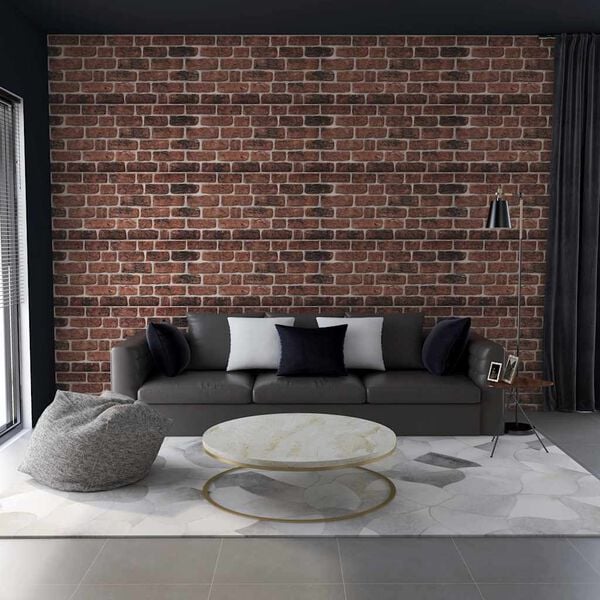 vidaXL 3D Wall Panels with Dark Brown Brick Design 10 pcs EPS