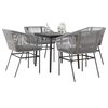 vidaXL Garden Dining Set Grey, Light Grey, Black