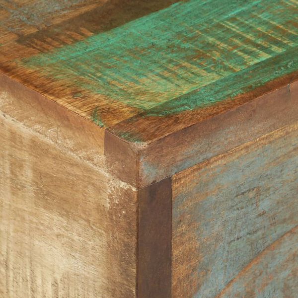 vidaXL Side Table Multicolor Solid reclaimed wood 11.8x11.8 in Durable