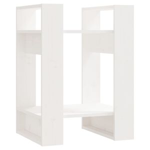 vidaXL Book Cabinet White Solid pine wood Compact Book Cabinet