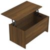 vidaXL Coffee Table Brown Oak Engineered Wood Large Adjustable Height