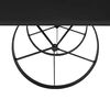 vidaXL Side Table Black MDF 43.3x21.7x16.9 in Decorative Inlays