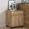 vidaXL Rolling Cabinet Artisan Oak Engineered Wood Medium