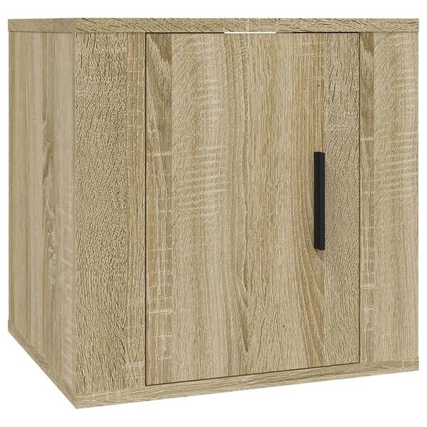 vidaXL Wall Mounted TV Cabinet Sonoma oak Engineered wood Compact