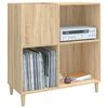 vidaXL Record Cabinet Sonoma Oak Engineered Wood Medium Record Cabinet
