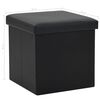 vidaXL Storage Stool Black Faux leather, MDF, Foam Medium Foldable