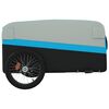 vidaXL Bike Trailer Black and Blue 99.2 lb Iron